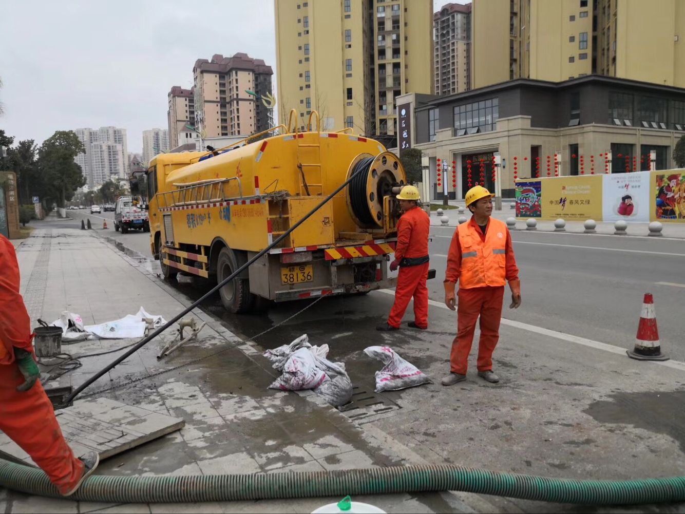 罗庄排污管道清淤-管道清洗